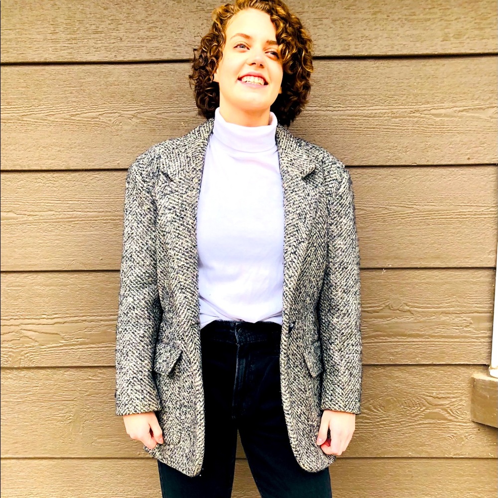 Vintage Ashley Scott Cinched Waist Wool Coat
